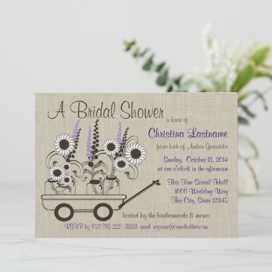 country wagon Vrijgezellenfeest Kaart (Staand voorkant)