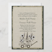 Country Wagon Wedding Kaart (Voorkant)