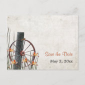 Country Wagon Wheel - Save the Date Aankondigingskaart (Voorkant)