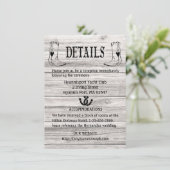 Country Wedding Details Wood Cowboylaarzen Western Kaart (Staand voorkant)