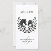 Country Wedding-Horses and Flowers-Wedding Program (Voorkant)