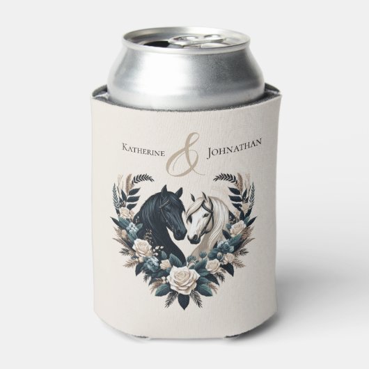 Country Wedding-Horses in Love Blikjeskoeler (Blikje Voorkant)