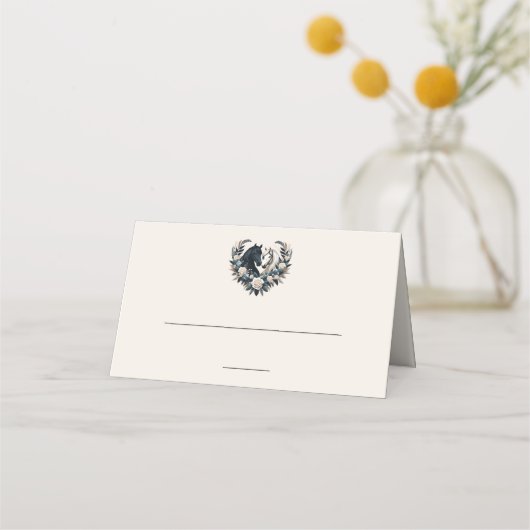 Country Wedding-Horses in Love Plaatskaartje (Achterkant)