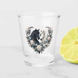 Country Wedding-Horses in Love Shot Glas