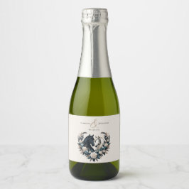 Country Wedding-Horses in Love Sparkling Wijnetiket