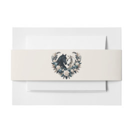 Country Wedding-Horses in Love Uitnodigingen Wikkel