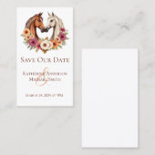 Country Wedding-Horses in Love Visitekaartje (Voorkant / Achterkant)