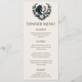 Country Wedding-Horses in Love Wedding Menu