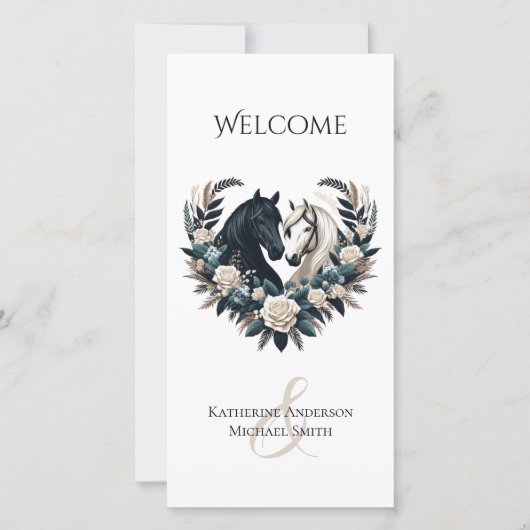 Country Wedding-Horses in Love-Wedding Programma (Voorkant)