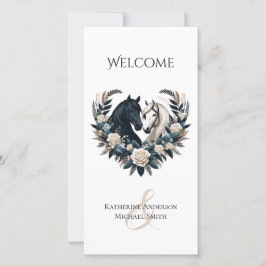 Country Wedding-Horses in Love-Wedding Programma