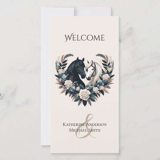 Country Wedding-Horses in Love-Wedding Programma (Voorkant)