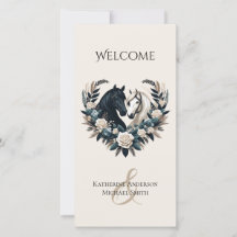 Country Wedding-Horses in Love-Wedding Programma