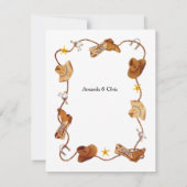 Country wedding Invitation Kaart (Achterkant)