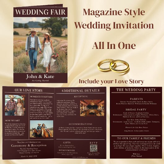 Country Wedding Magazine Hoesje Uitnodiging