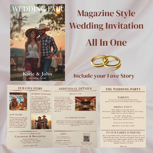 Country Wedding Magazine Hoesje Uitnodiging