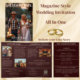 Country Wedding Magazine Omslag Uitnodiging
