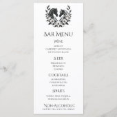 Country Wedding-Paarden en Bloemen Wedding Menu (Achterkant)