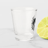 Country Wedding-Paarden met Bloemen Shot Glas (Links)