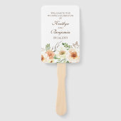 Country Wedding Program - Rustiek trouwprogramma Handwaaier (Voorkant)