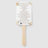 Country Wedding Program - Rustiek trouwprogramma Handwaaier (Achterkant)