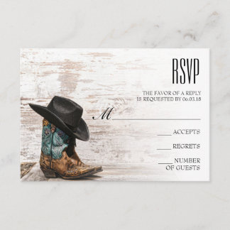 Country Wedding (RSVP-kaart) RSVP Kaartje