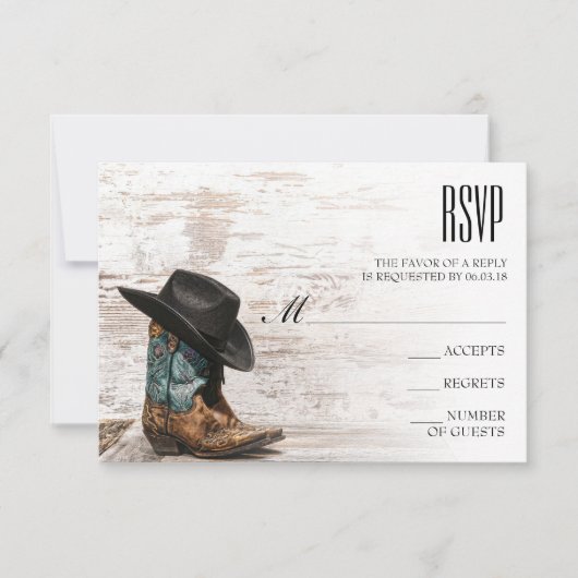 Country Wedding (RSVP-kaart) RSVP Kaartje (Voorkant)