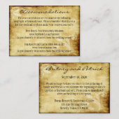 Country Wedding Rustiek Insert Accommodatie Kaarte Informatiekaartje (Voorkant / Achterkant)