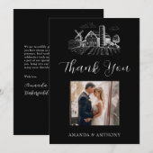Country Western Barn Wedding  Bedankkaart (Voorkant / Achterkant)