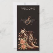 Country Western Bloemen met Cowboylaarzen (Voorkant)