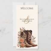 Country Western Bloemen met Cowboylaarzen (Voorkant)