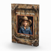 Country Western Boerderijhout, met Touw Hoeken Fotoblokken (Rechts)