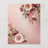 Country western boho rustieke trouwbudget uitnodig (Achterkant)