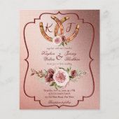 Country western boho rustieke trouwbudget uitnodig (Voorkant)