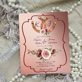 Country western boho rustieke trouwbudget uitnodig