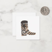 Country Western Boot Notitiekaartje (Voorkant / Achterkant in situ)
