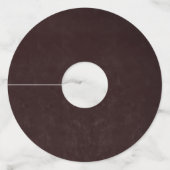 Country Western Brown Rustic Bull Skull Wine Glass Wijnglaslabel (Achterkant)