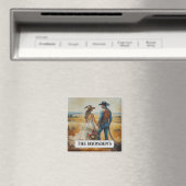 Country Western Bruiloft Waterverf Magneet (Insitu (Vaatwasser))