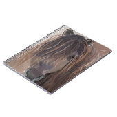 Country Western bruin paard met grappig rommelig h Notitieboek (Linkerzijde)