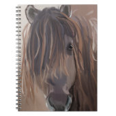Country Western bruin paard met grappig rommelig h Notitieboek (Voorkant)