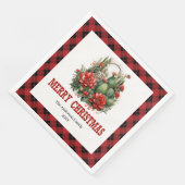 Country Western Buffalo Check Festive Napkins Servet (Hoek)