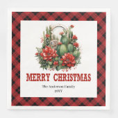 Country Western Buffalo Check Festive Napkins Servet (Voorkant)
