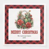 Country Western Buffalo Check Festive Servetten (Voorkant)