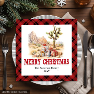 Country Western Buffalo Tartan Papieren Servetten