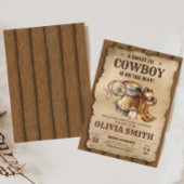 Country Western Cowboy Baby shower Kaart