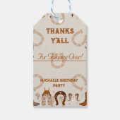 Country Western Cowboy Hoefijzer Cadeaulabel (Voorkant)