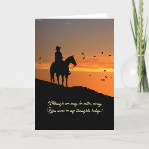 Country Western Cowboy Je bent in mijn gedachten Kaart