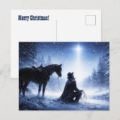 Country Western Cowboy Kerstmis Briefkaart (Voorkant / Achterkant)