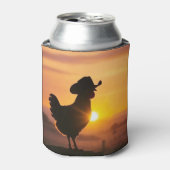 Country Western Cowboy Kippen Koozie (Blikje Voorkant)