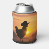 Country Western Cowboy Kippen Koozie (Blikje Achterkant)
