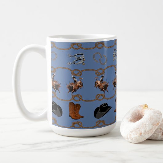 Country Western Cowboy Koffiemok (Met donut)